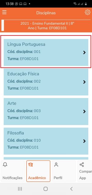 Disciplinas-seleciona